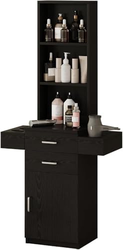 4ever2buy Salon Station for Hair Stylist, White Barber Hair Salon Station by 4ever2buy