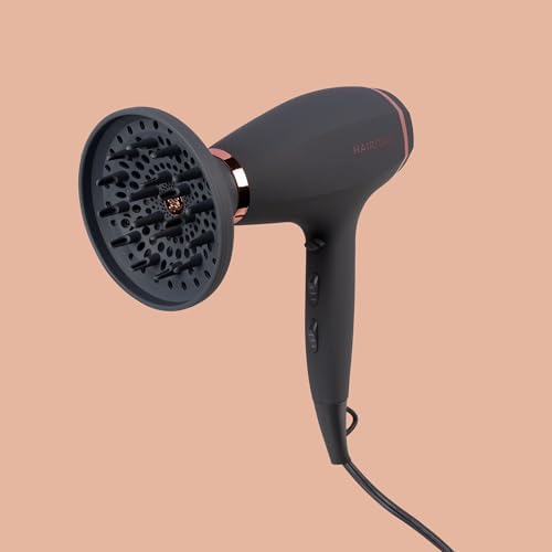Hairitage Ionic Hair Blow Dryer & Diffuser + Concentrator Attachments, for All Hair Types, 1875 Watts, 3 Heat Settings & Cool Shot Locks-in Style, Best Lightweight Diffuser for Smooth Blowouts - Image 3