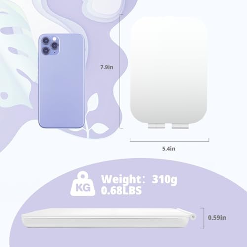 Travel Makeup Mirror, Portable Rechargeable Mirror with Lights - Image 4