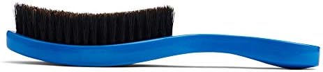Torino Pro Wave Brushes by Brush King - Medium Curve Waves Brush #350 - Blue, Boar Bristles, Oval, for 360 Waves Hair Care - Image 5