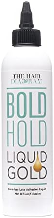 The Hair Diagram Bold Hold Liquid Gold, Glueless Lace Gel (8oz) by TheHairDiagram%C2%AE