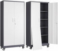 Yizosh Metal Garage Storage Cabinet,Mobile Lockable Tools Storage Cabinets by Yizosh