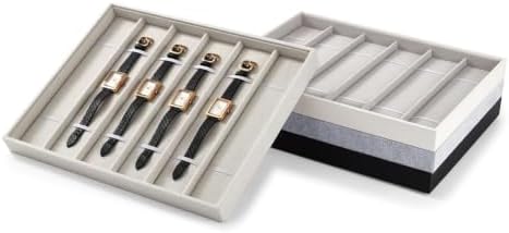 6 Slot Watch Tray, Watch Organizer for Drawer & Dresser White - Image 6
