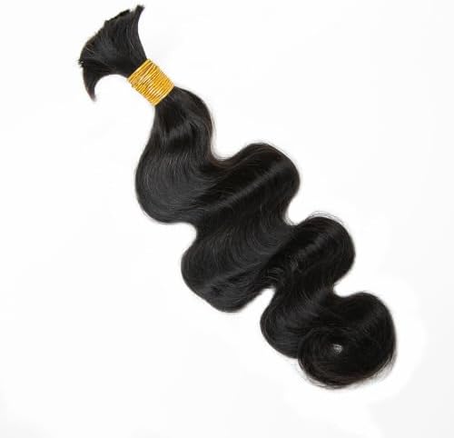 YWIGS Body Wave Human Hair Braiding Hair for Boho Braids 100G NC 20inch - Image 6