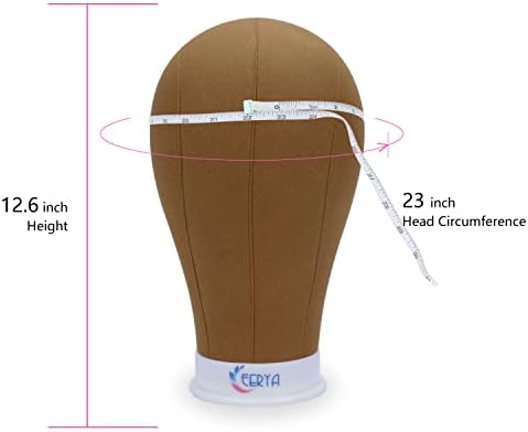 EERYA 23 Inch Wig Head Stand Set for Wig Making Display Styling Training - Image 2