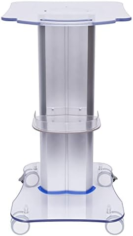 Transparent Acrylic Salon Cart, Rolling Beauty Trolley with Wheels(28.4" H) - Image 5