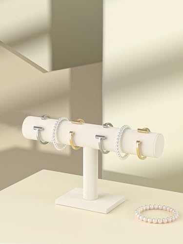 Bracelet Holder Stand,Bracelet Organizer Display for Selling,Bangle Organizer for Women,Watch Storage Holder for Men,Jewelry Business Supplies (Beige, 1 Tier) - Image 3