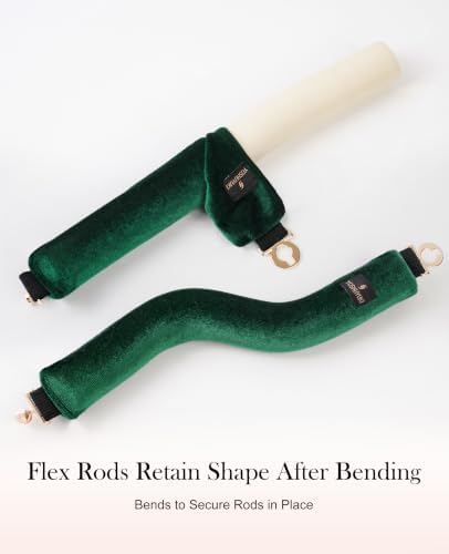 YOSHUYUKI Classic Heatless Curls Overnight Rods No Heat Hair Curlers Curling Iron Jumbo Flexi Rods Large Foam Hair Rollers for Long Hair to Sleep in with Satin Scarf Styling Tools Green - Image 6