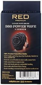 RED by KISS 360 Power Wave X Bow Wow Curved Palm Boar Brush 100% Natural Soft Bristles - Image 5