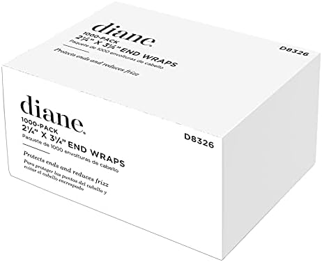 Diane by Fromm Jumbo End Wraps – Pack of 1000 Wraps for Styling Hair in Salon or at Home – Large – 2.5” x 4” – White – D8327 - Image 2