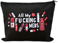 Medicine Storage Organizer Pouch Bag Travel Medication Bag Funny Pharmacist Gifts Physician Assistant Make Up Bags Family Nurse Practitioner Gifts for Women Men Cosmetic and Pill Bags Doctor Pouch by YangQian
