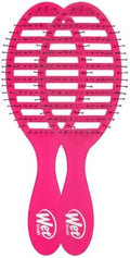 Wet Brush Speed Dry Detangler (Pink)- Ergonomic, Heat Flex Bristles, Blow Dry, Detangling Knots, Snag-Free, Anti-Static Brush for All Hair Type (Pack of 2) by WetBrush
