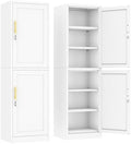 Ckzbx Metal Locker Tall Narrow Storage Cabinet, 67" H Locking Tool File Cabinets Snack Locker Organizer for School Classroom,Bedroom,Gym Home Office,Entryway and Hallway (20" W 2Door White) by Ckzbx