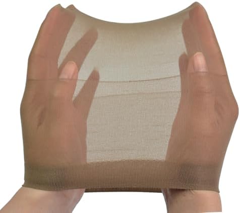 4 Pcs Wig Caps Stretchy Nylon Wig Stocking Caps for Women, Light Brown - Image 4