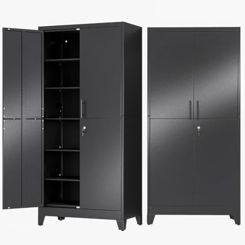 78.7 Metal Garage Storage Cabinet with Locking Doors by AUEYTVR