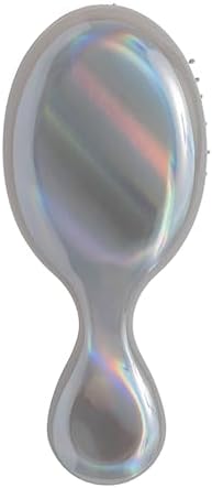 Wet Brush Mini Detangler Hair Brush, Chrome (Iridescence Icon), Detangling Travel Hairbrush, Ultra-Soft IntelliFlex Bristles Glide Through Tangles with Ease, Pain-Free, All Hair Types, Limited Edition by WetBrush