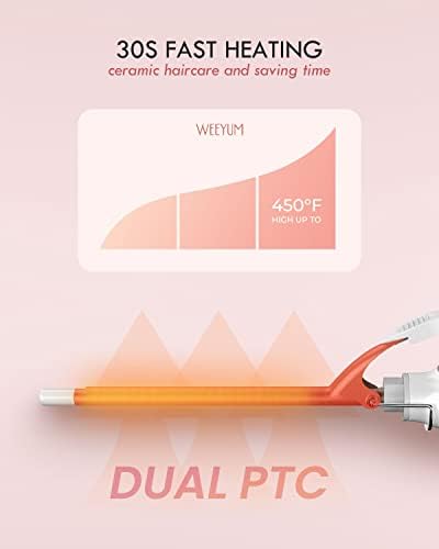 WEEYUM 3/8 Inch Small Curling Iron/Wand for Short Hair, Dual Voltage - Image 5