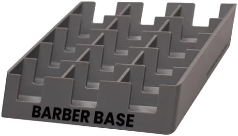 The Barber Base 15 Slot Clipper Blade Tray (Gray) by Unknown