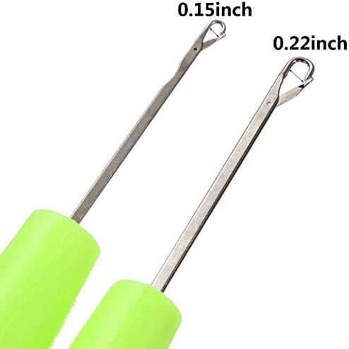 2Pcs Latch Hook Tool, Latch Hook Crochet Needle for Micro Braids, Hair Extension, Feather and Carpet - Image 3