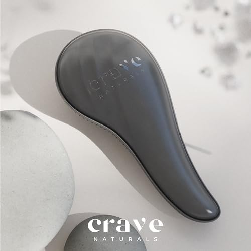 Crave Naturals Detangling Hair Brush Large Black – Glide Thru Hair Detangler Brush for Women, Kids & Toddlers – Gentle Scalp Care, No-Pain Tangle-Free Hairbrush for All Hair Types - Image 2