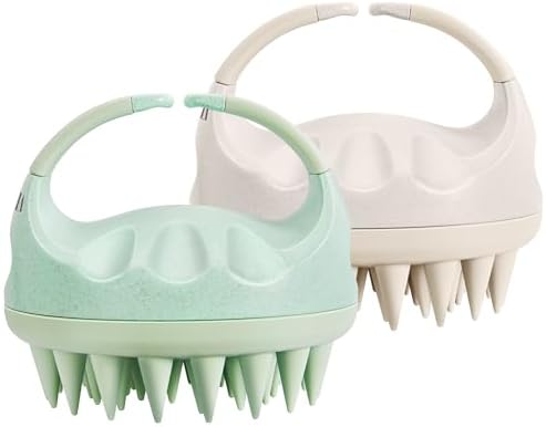 HEETA 2Pack Scalp Massager Scrubber Shampoo Brush for Hair Growth Easy-Grip by HEETA