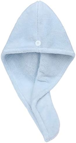 Microfiber Hair Drying Wrap Towel for Women Turban Fast Dry Blue by TYONMUJO