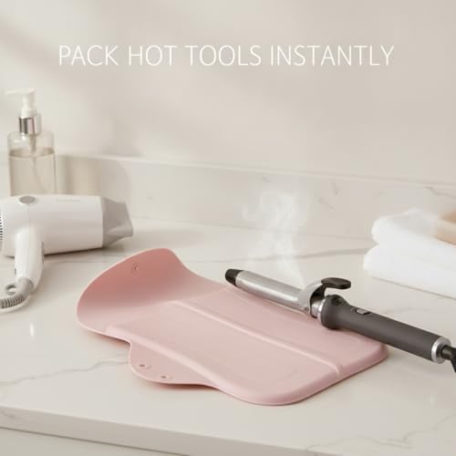 Silicone Heat Resistant Pouch for Hair Styling Tools, Travel Storage Bag for Curling Iron & Straightener, Compact Organizer Case - Image 2
