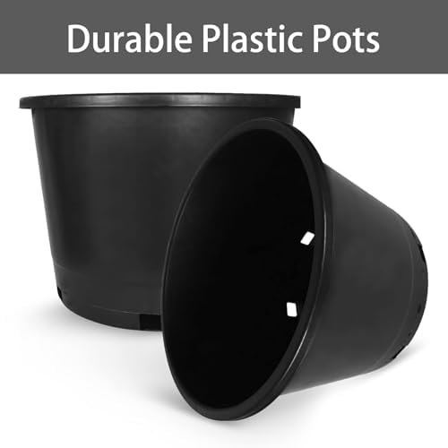 25 Gallon Nursery Pot 5-Pack 25 Gal Plastic Garden Planter Pots - Image 2