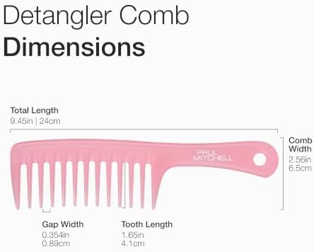 Paul Mitchell Detangler Comb, Wide Tooth Comb Detangles Wet or Dry Hair - Image 3