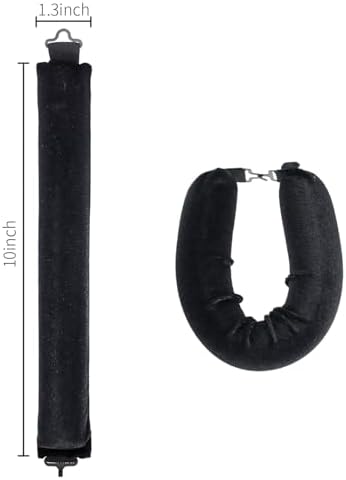 Patty Both Jumbo Velvet Heatless Hair Rollers for Overnight Curls,Black Large No-Heat Rods for for All Hair Types - Image 2