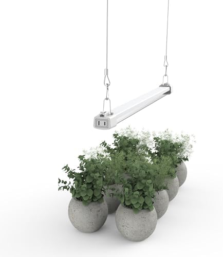 LED Grow Light 2FT Full Spectrum Compact Linkable Lighting Fixture for Indoor Greenhouse Year Round Plant Seedlings, Essential Grow Slim Hanging Suspended Strip by BoostGro