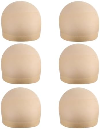 YANTAISIYU 6 Pieces Stocking Wig Caps for Lace Front Wigs Nylon Mesh Wig Cap for Women (Beige) by YANTAISIYU