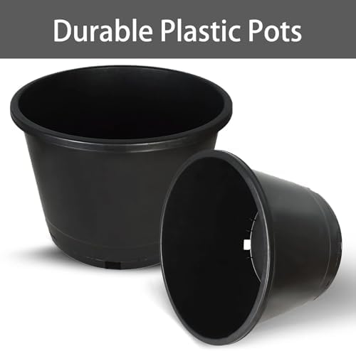 10 Gallon Nursery Pot 5-Pack Plastic Garden Planter Pots - Image 2