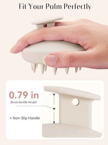 HEETA Silicone Scalp Massager Hair Scrubber Shampoo Brush for Hair Growth - Image 3