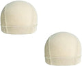 2‑Pack Bamboo Fiber Wig Caps, Soft Breathable Wig Liner for Women, Beige by Unknown
