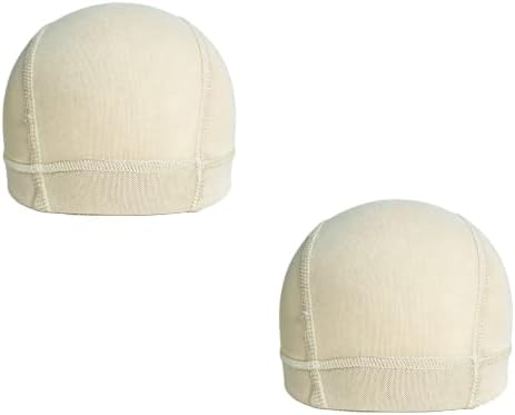 2‑Pack Bamboo Fiber Wig Caps, Soft Breathable Wig Liner for Women, Beige by Unknown