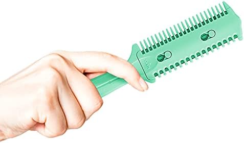 Soft 'N Style Haircut Razor Comb, 3 Pack - Double Sided Razor Hair Styling Scissors Comb, Split Ends Trimmer Styler for Thin and Thick Hair (Green, Metal, F, 3 Count) - Image 4