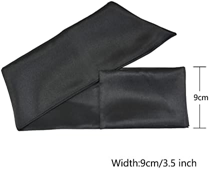 Wig Grip Band Soft Satin Scarf Fashion Headbands for Lace Frontal Wigs Fixing Makeup Sports Yoga Facial (2 Pcs, Black) - Image 3