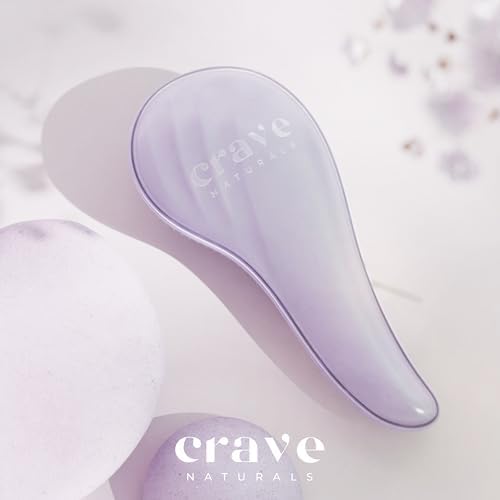 Crave Naturals Detangling Hair Brush Large Purple – Glide Thru Hair Detangler Brush for Women, Kids & Toddlers – Gentle Scalp Care, No-Pain Tangle-Free Hairbrush for All Hair Types - Image 2