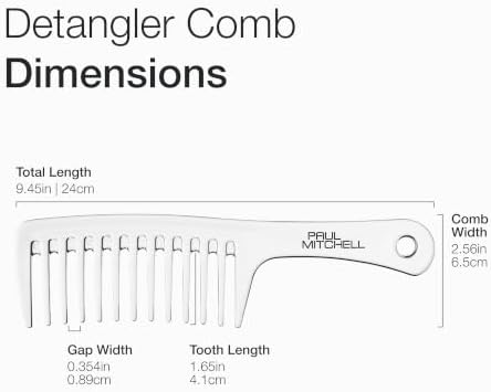 Paul Mitchell Detangler Comb, Wide Tooth Comb Detangles Wet or Dry Hair - Image 3