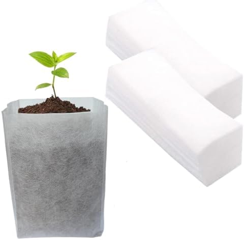 gardtree 1 1/4 Gallon 100PCS 11×11.5 Inch Breathable Plant Grow Bags - Non-Woven Plant Nursery Bags for Seed Starting, Indoor/Outdoor Vegetables, Herbs & Flowers | Easy Transplant, Space Saving by Gardtree