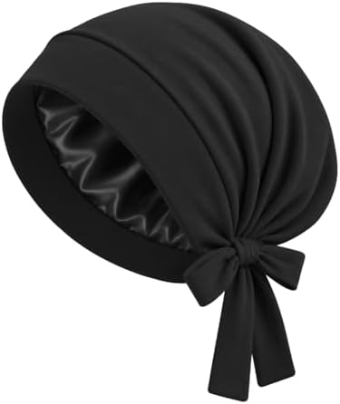 BONNET QUEEN Bonnet for Sleeping Women and Men, Adjustable Satin Sleep Cap Hair Wrap for Curly Hair, Braids and Long Hair, Stays On All Night, Anti Frizz Slouchy Beanie Hat by BonnetQueen