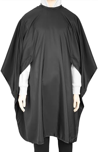 Waterproof Hairdresser Cutting Cape Lightweight with Two Slots Salon Cape Adjustable Neck Part for Adults and Youth by BEMYGREENBAG
