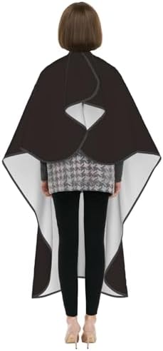 Black Cartoon Dachshund Puppy Dog Home Haircut Apron Cape Hair Salon and Dyeing Styling Cloth for Women/Men - Image 4
