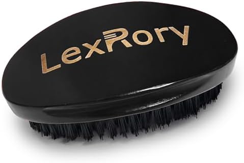 Palm Wave Brush 360 Curved Hard Bristle Hair Brushes for Men Wavers by MANSHION