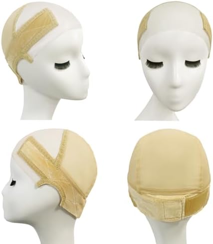 Lace Wig Grip Cap for Women - 11x5 Transparent Lace Wig Caps with Adjustable Grip Band for Lace Front, Non Slip Cap for Glueless Wig Keeping Wigs In Place, Beige - Image 4