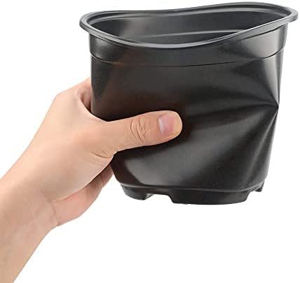 KINGLAKE 100 Pcs 6" Plastic Plants Nursery Pots Seedlings Flower Plant Container Seed Starting Pots Black - Image 3