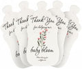 5 Pink Baby Bottle-Shaped Gift Wrap Tags with Wildflower Seeds by SeedBloom
