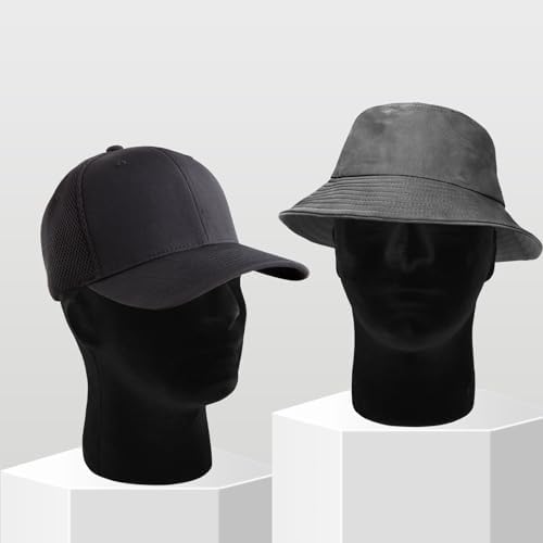 2 Pack Black Mannequin Head Stand - Image 4