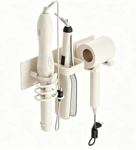 Wall Mount Hair Dryer Holder, No-Drill Hair Styling Tool Organizer by Unknown